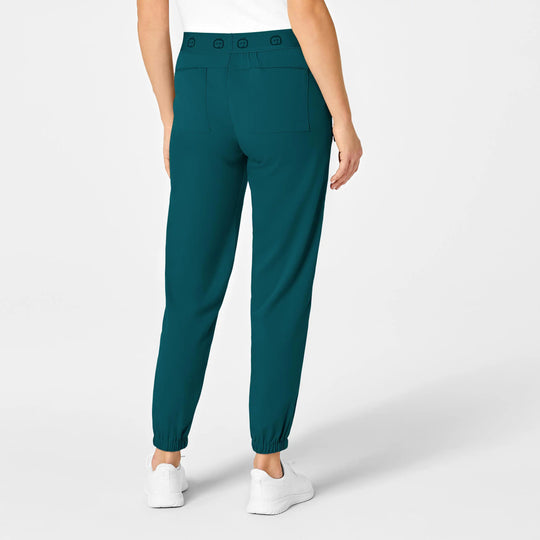 Wink Scrubs Women's Slim Cargo Jogger Scrub Pant Caribbean Blue | scrub-supply.com