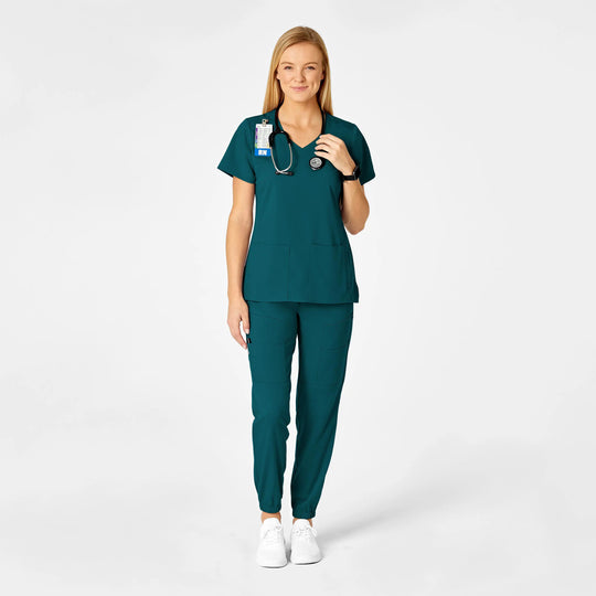 Wink Scrubs Women's Slim Cargo Jogger Scrub Pant Caribbean Blue | scrub-supply.com