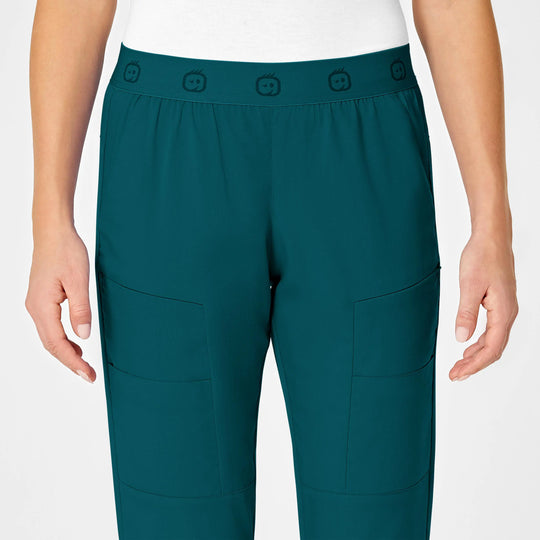 Wink Scrubs Women's Slim Cargo Jogger Scrub Pant Caribbean Blue | scrub-supply.com
