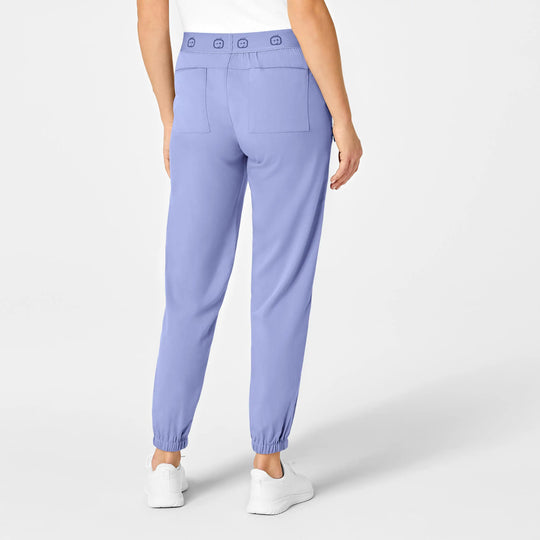 Wink Scrubs Women's Slim Cargo Jogger Scrub Pant Ceil Blue | scrub-supply.com