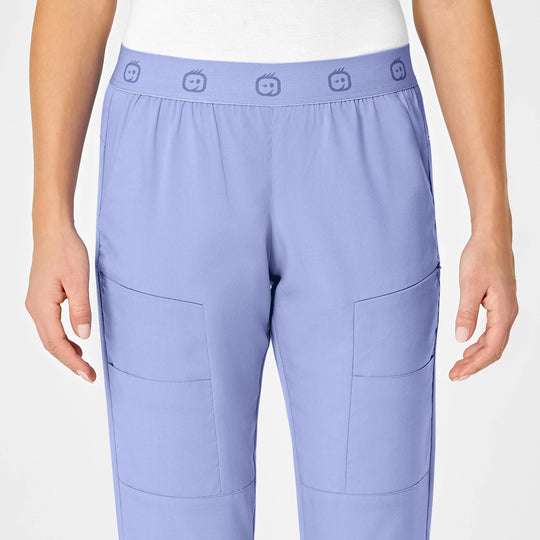 Wink Scrubs Women's Slim Cargo Jogger Scrub Pant Ceil Blue | scrub-supply.com