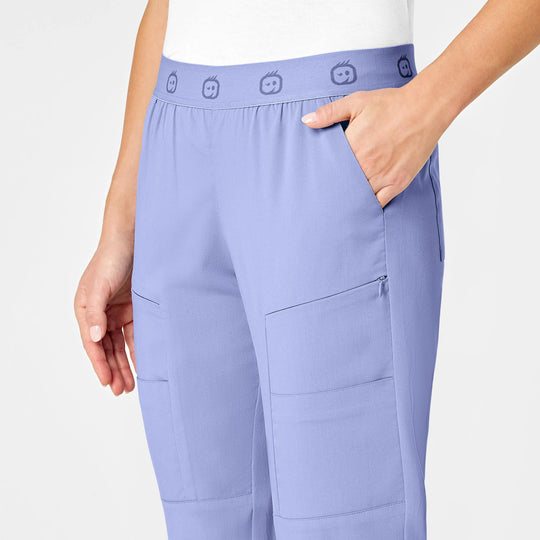 Wink Scrubs Women's Slim Cargo Jogger Scrub Pant Ceil Blue | scrub-supply.com