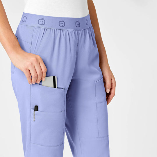 Wink Scrubs Women's Slim Cargo Jogger Scrub Pant Ceil Blue | scrub-supply.com