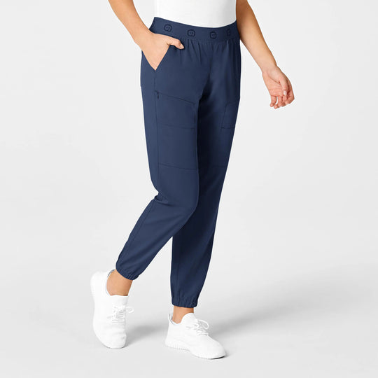 Wink Scrubs Women's Slim Cargo Jogger Scrub Pant Navy | scrub-supply.com
