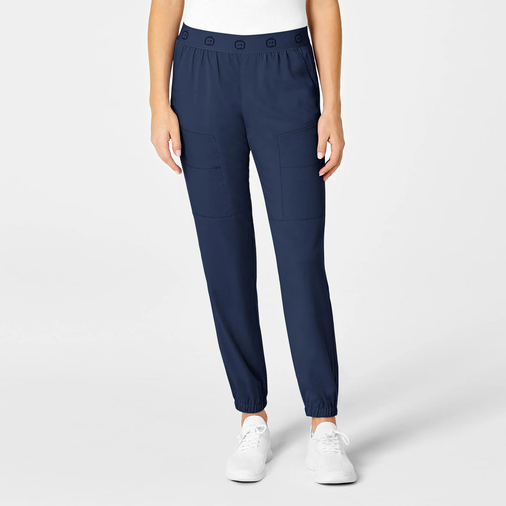Wink Scrubs Women's Slim Cargo Jogger Scrub Pant Navy | scrub-supply.com