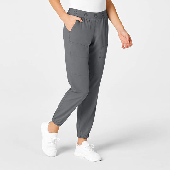 Wink Scrubs Women's Slim Cargo Jogger Scrub Pant Pewter | scrub-supply.com