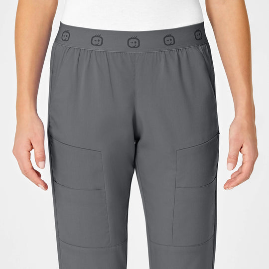 Wink Scrubs Women's Slim Cargo Jogger Scrub Pant Pewter | scrub-supply.com