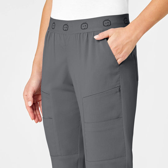 Wink Scrubs Women's Slim Cargo Jogger Scrub Pant Pewter | scrub-supply.com