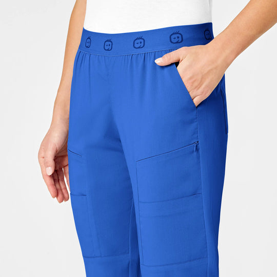 Wink Scrubs Women's Slim Cargo Jogger Scrub Pant Royal Blue | scrub-supply.com