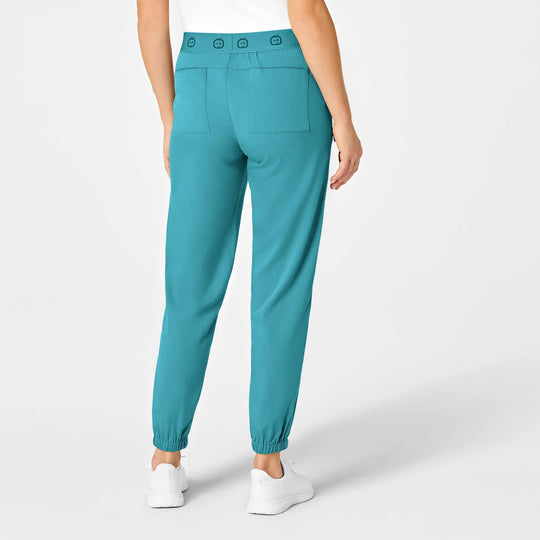 Wink Scrubs Women's Slim Cargo Jogger Scrub Pant Teal | scrub-supply.com