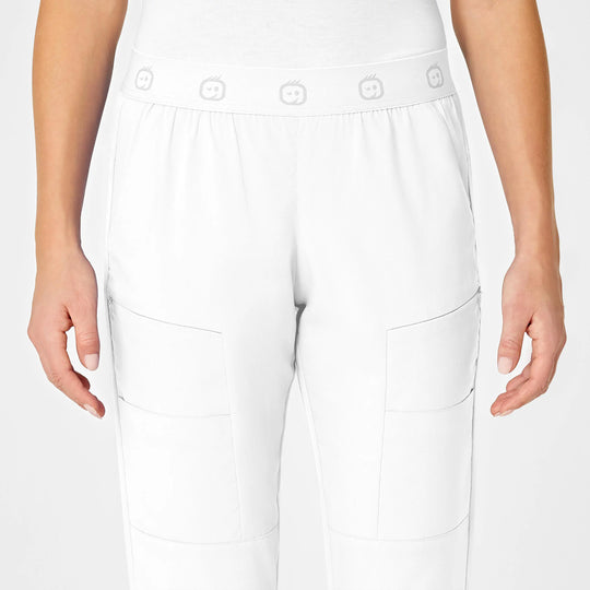 Wink Scrubs Women's Slim Cargo Jogger Scrub Pant White | scrub-supply.com