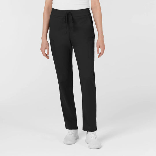 Wink Scrubs Women's Women’s High Rise Tapered Scrub Pant Black | scrub-supply.com