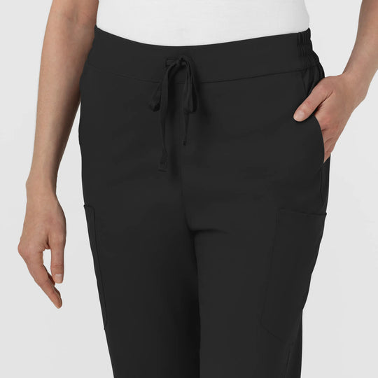 Wink Scrubs Women's Women’s High Rise Tapered Scrub Pant Black | scrub-supply.com