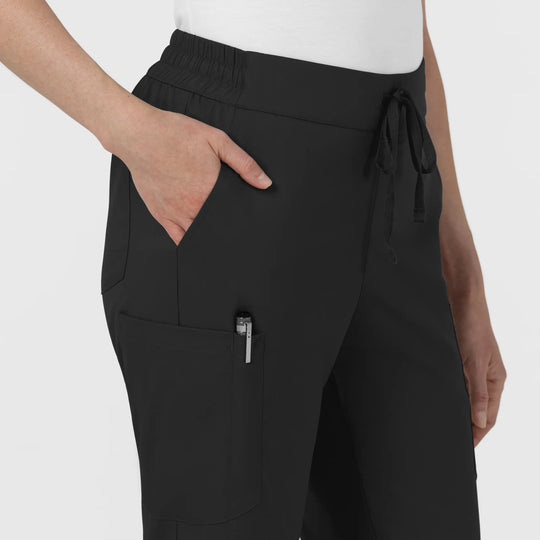 Wink Scrubs Women's Women’s High Rise Tapered Scrub Pant Black | scrub-supply.com