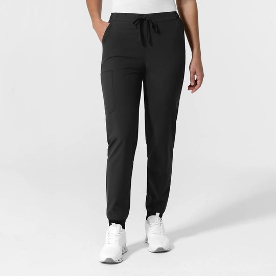 Wink Scrubs Women's NURTUR Jogger Scrub Pant Black | scrub-supply.com