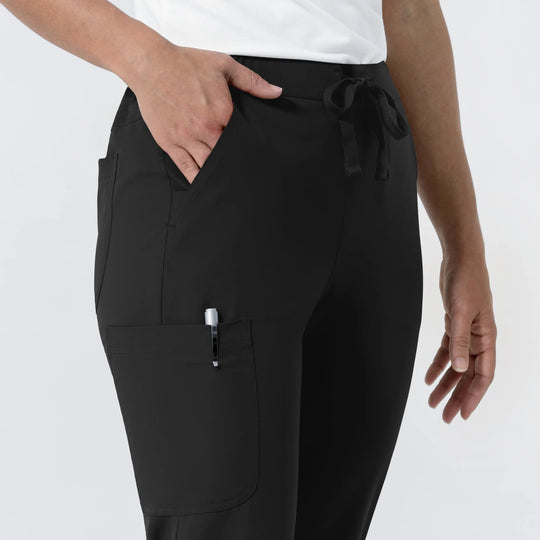 Wink Scrubs Women's NURTUR Jogger Scrub Pant Black | scrub-supply.com