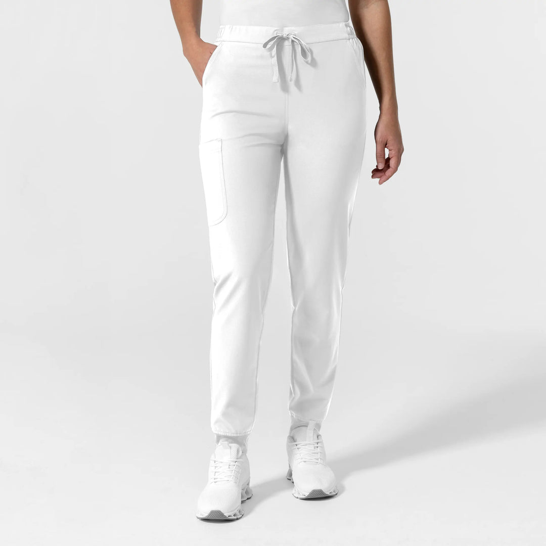 Wink Scrubs Women's NURTUR Jogger Scrub Pant White | scrub-supply.com