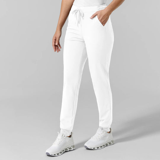 Wink Scrubs Women's NURTUR Jogger Scrub Pant White | scrub-supply.com