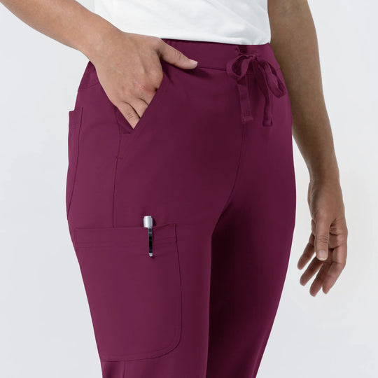 Wink Scrubs Women's NURTUR Jogger Scrub Pant Wine | scrub-supply.com