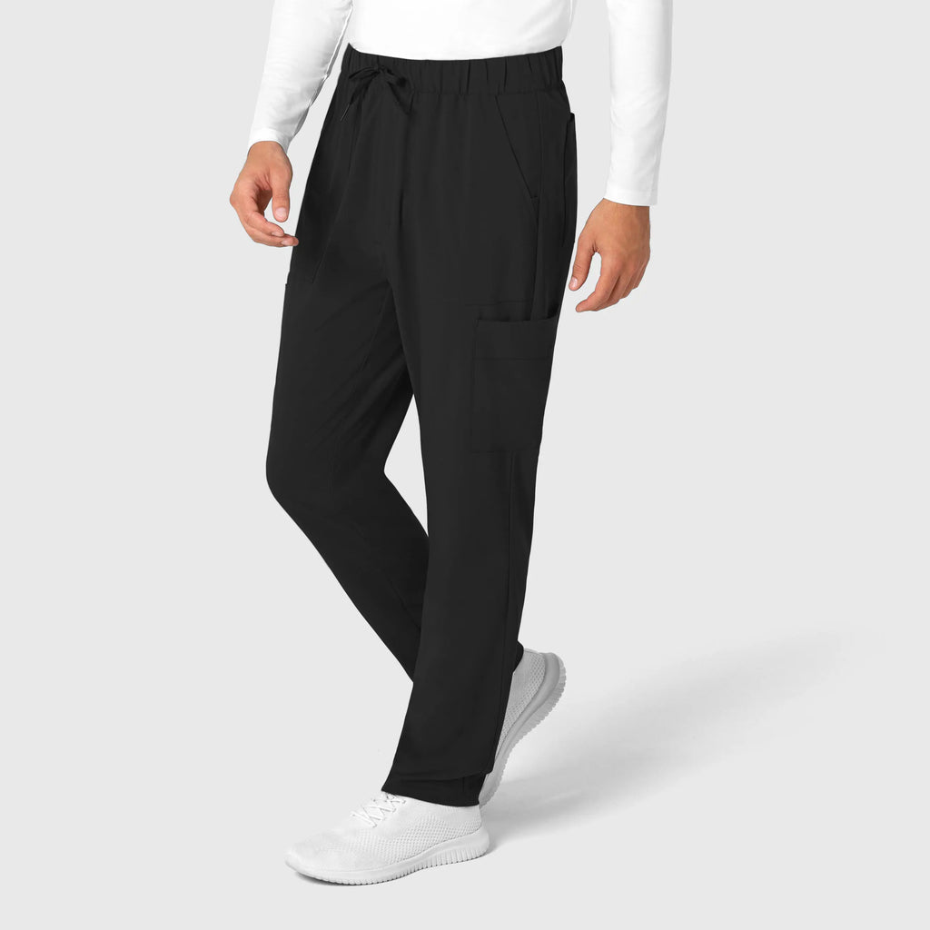 Wink Scrubs Men's Tapered Scrub Pant Black | scrub-supply.com