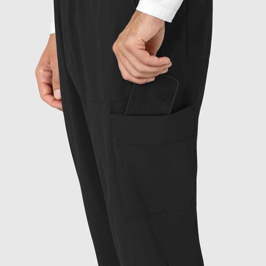 Wink Scrubs Men's Tapered Scrub Pant Black | scrub-supply.com