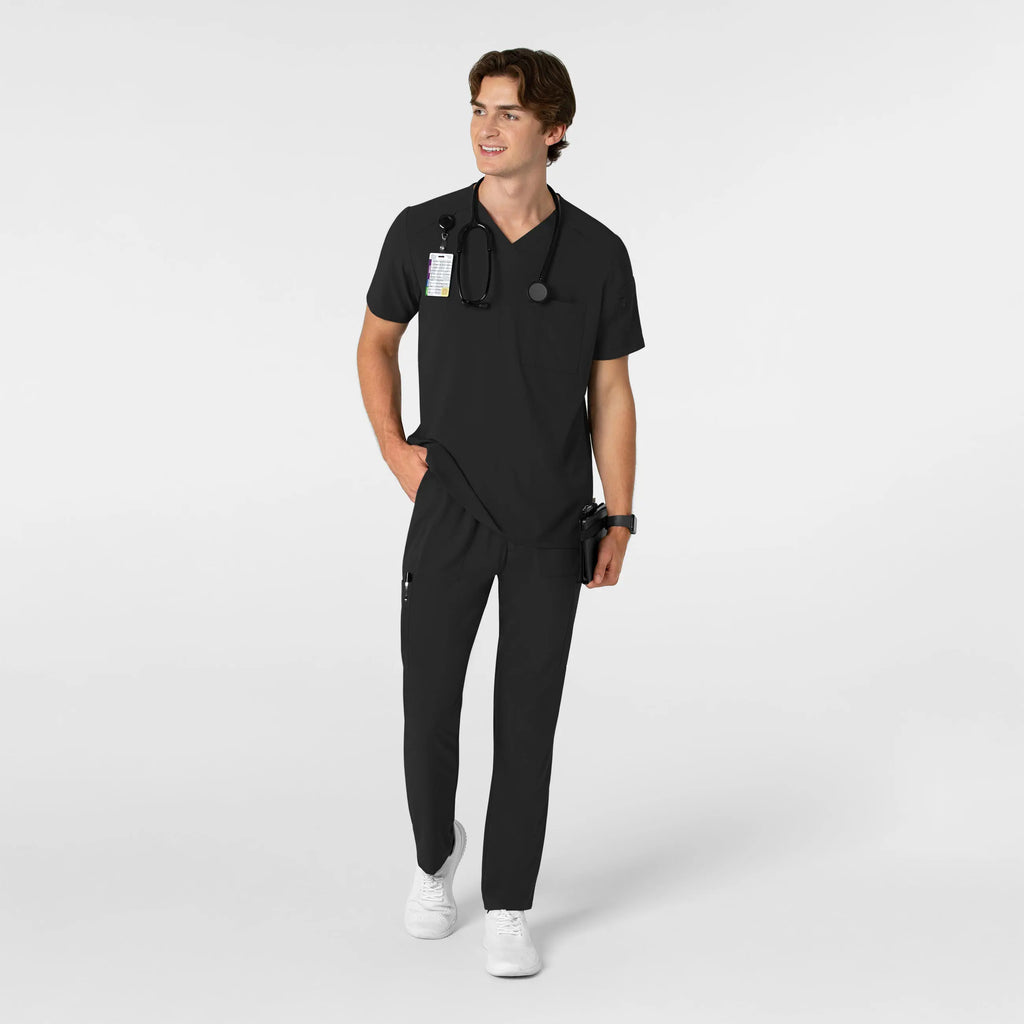 Wink Scrubs Men's Tapered Scrub Pant Black | scrub-supply.com