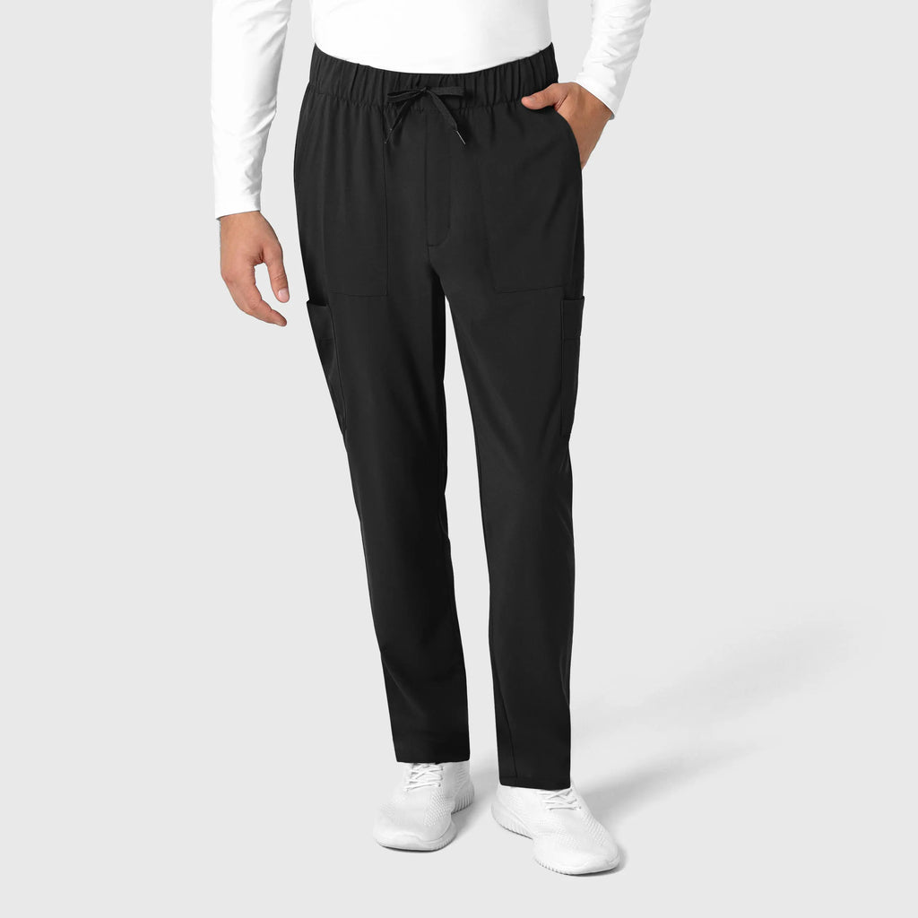 Wink Scrubs Men's Tapered Scrub Pant Black | scrub-supply.com