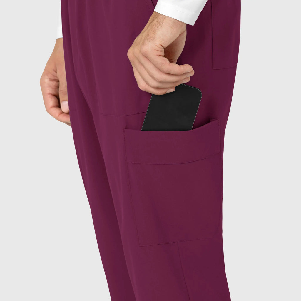 Wink Scrubs Men's Tapered Scrub Pant Wine | scrub-supply.com