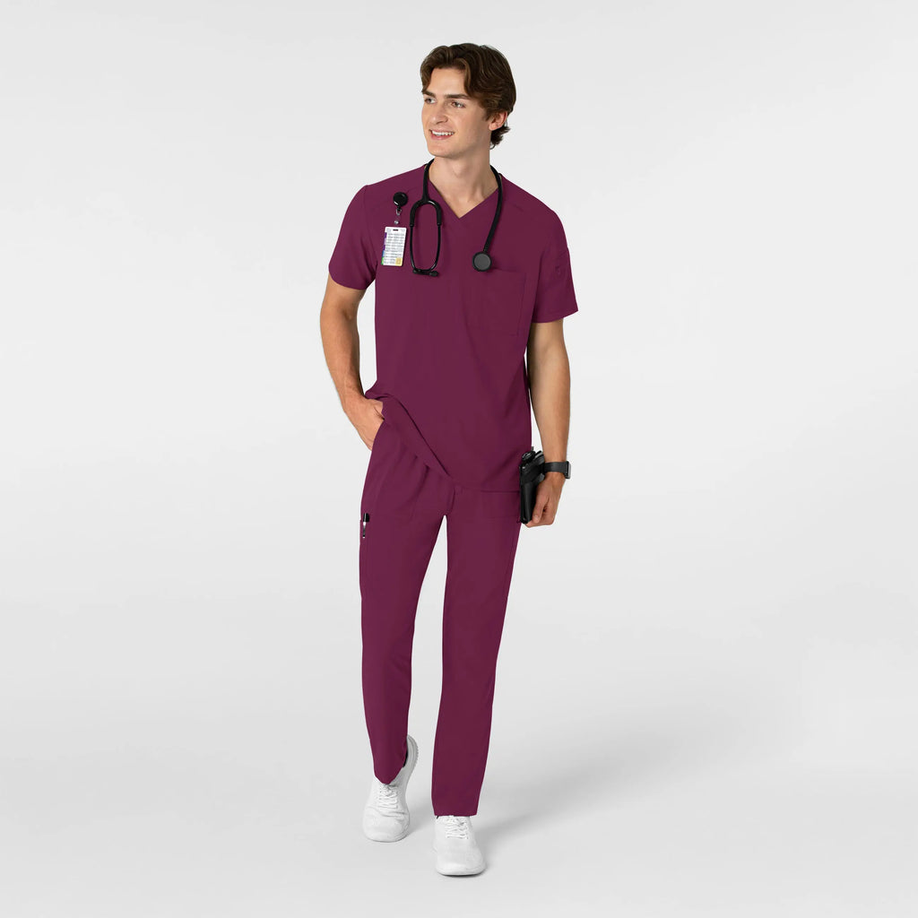 Wink Scrubs Men's Tapered Scrub Pant Wine | scrub-supply.com