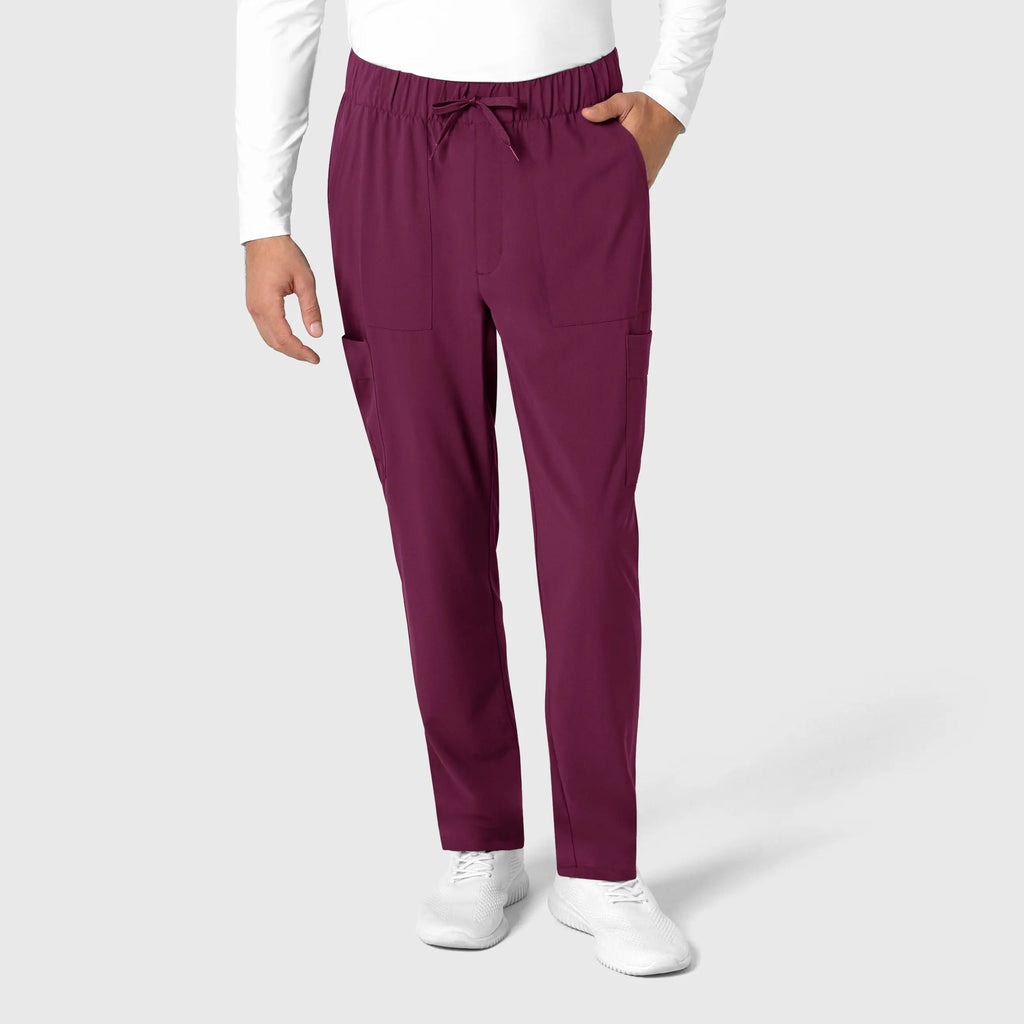 Wink Scrubs Men's Tapered Scrub Pant Wine | scrub-supply.com