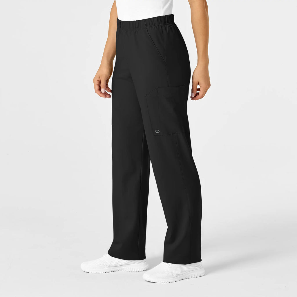 Wink Scrubs Unisex Multi-Cargo Scrub Pant Black | scrub-supply.com