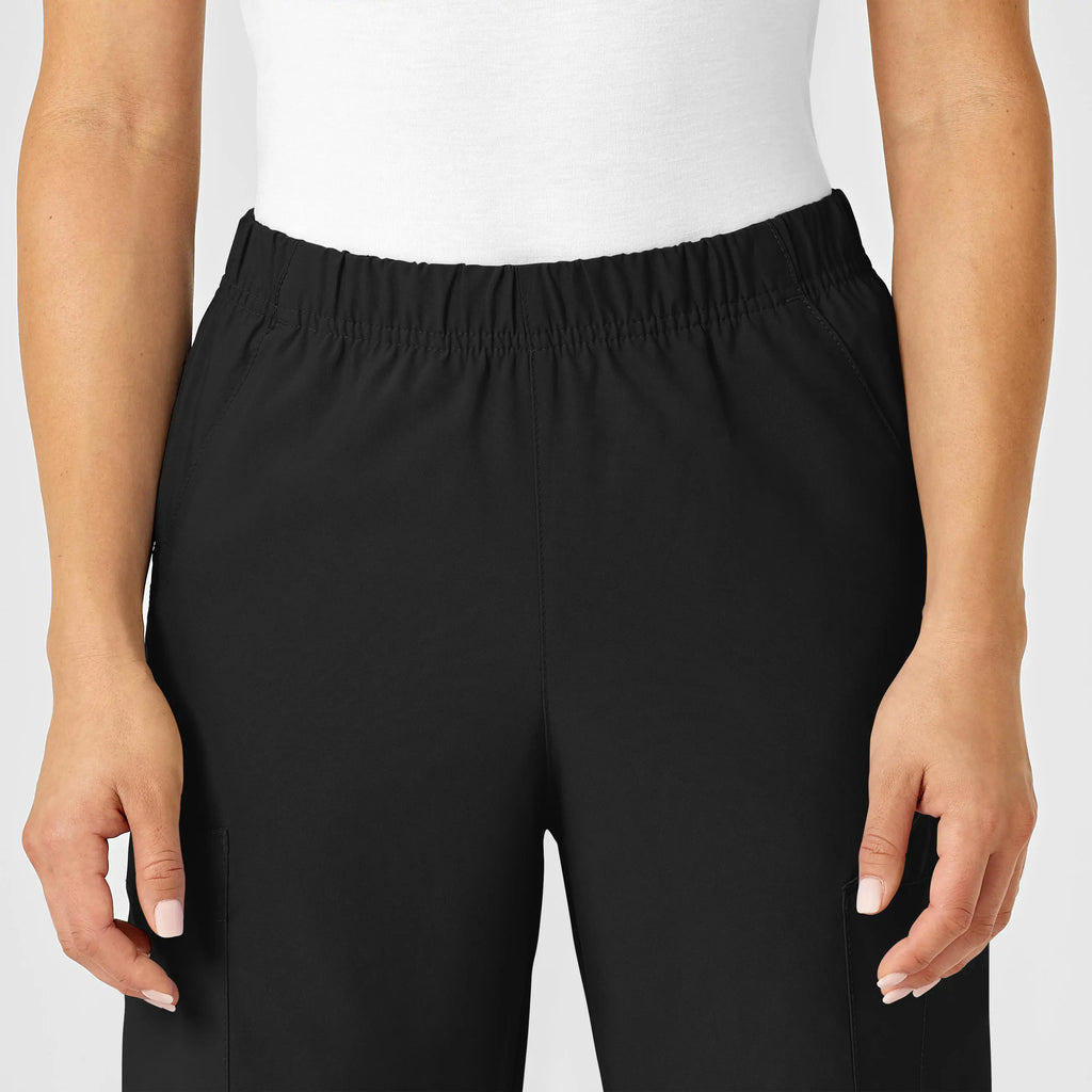 Wink Scrubs Unisex Multi-Cargo Scrub Pant Black | scrub-supply.com