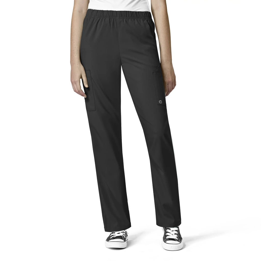 Wink Scrubs Unisex Multi-Cargo Scrub Pant Black | scrub-supply.com