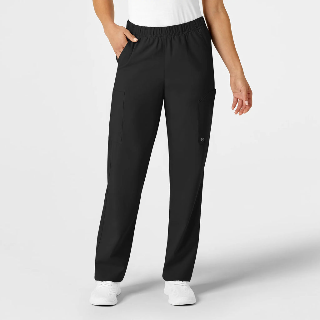 Wink Scrubs Unisex Multi-Cargo Scrub Pant Black | scrub-supply.com