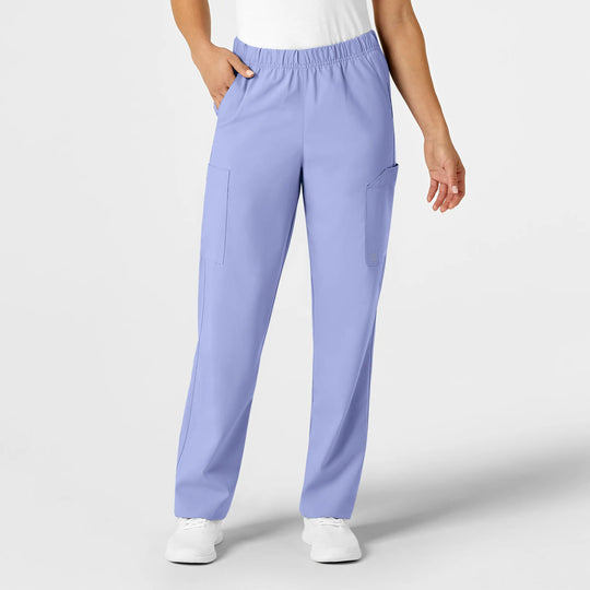 Wink Scrubs Unisex Multi-Cargo Scrub Pant Ceil Blue | scrub-supply.com