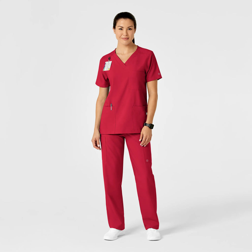 Wink Scrubs Unisex Multi-Cargo Scrub Pant Red | scrub-supply.com