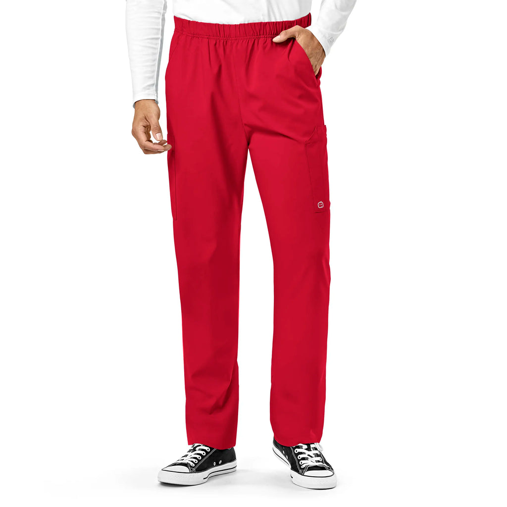 Wink Scrubs Unisex Multi-Cargo Scrub Pant Red | scrub-supply.com