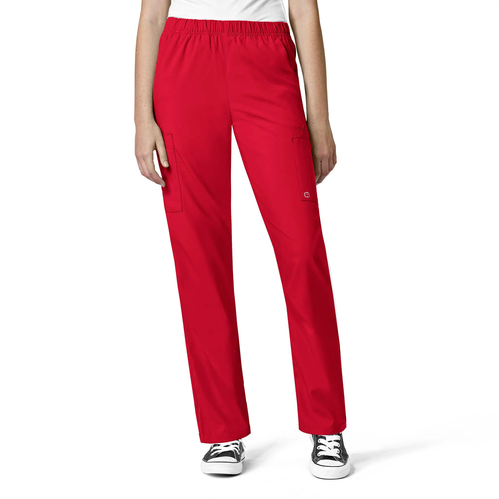 Wink Scrubs Unisex Multi-Cargo Scrub Pant Red | scrub-supply.com