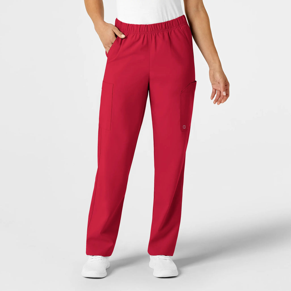 Wink Scrubs Unisex Multi-Cargo Scrub Pant Red | scrub-supply.com