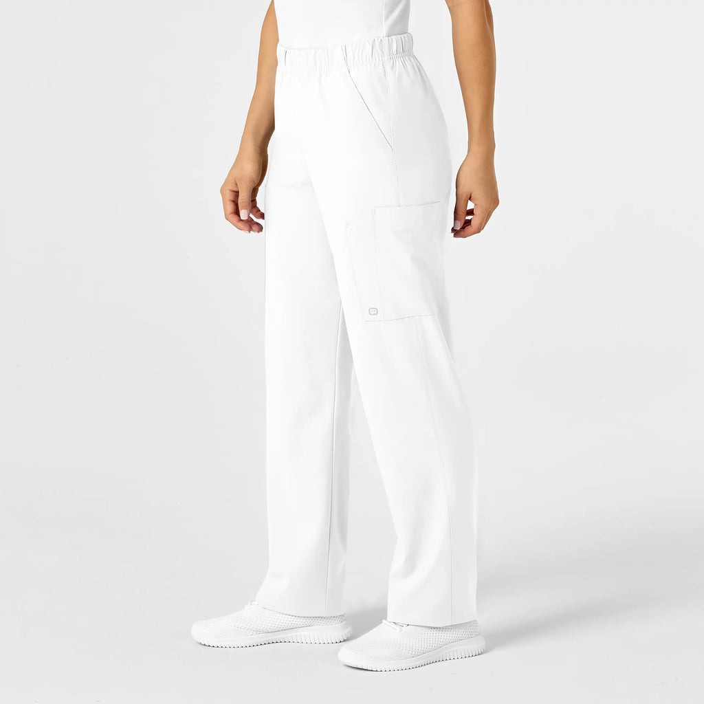 Wink Scrubs Unisex Multi-Cargo Scrub Pant White | scrub-supply.com