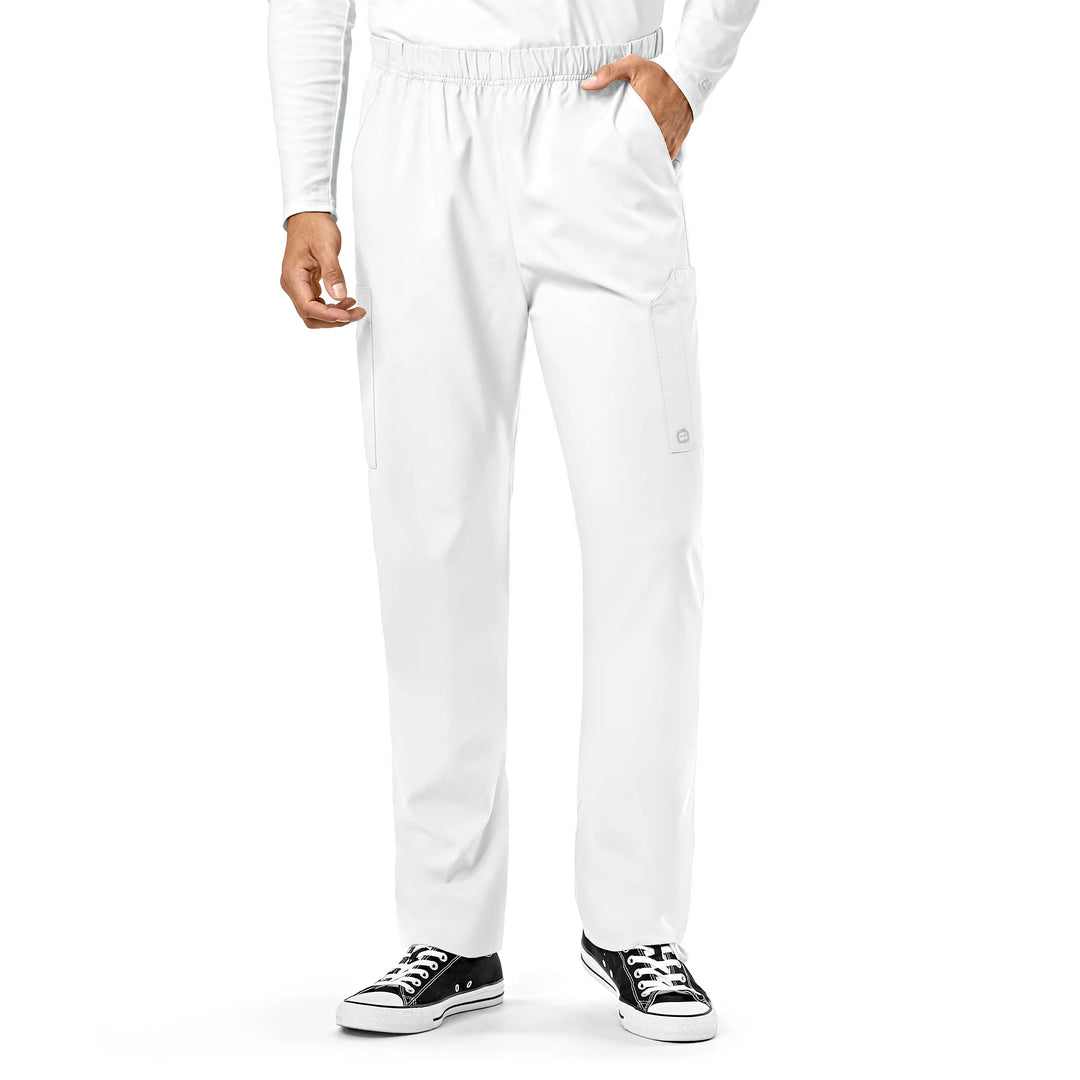 Wink Scrubs Unisex Multi-Cargo Scrub Pant White | scrub-supply.com