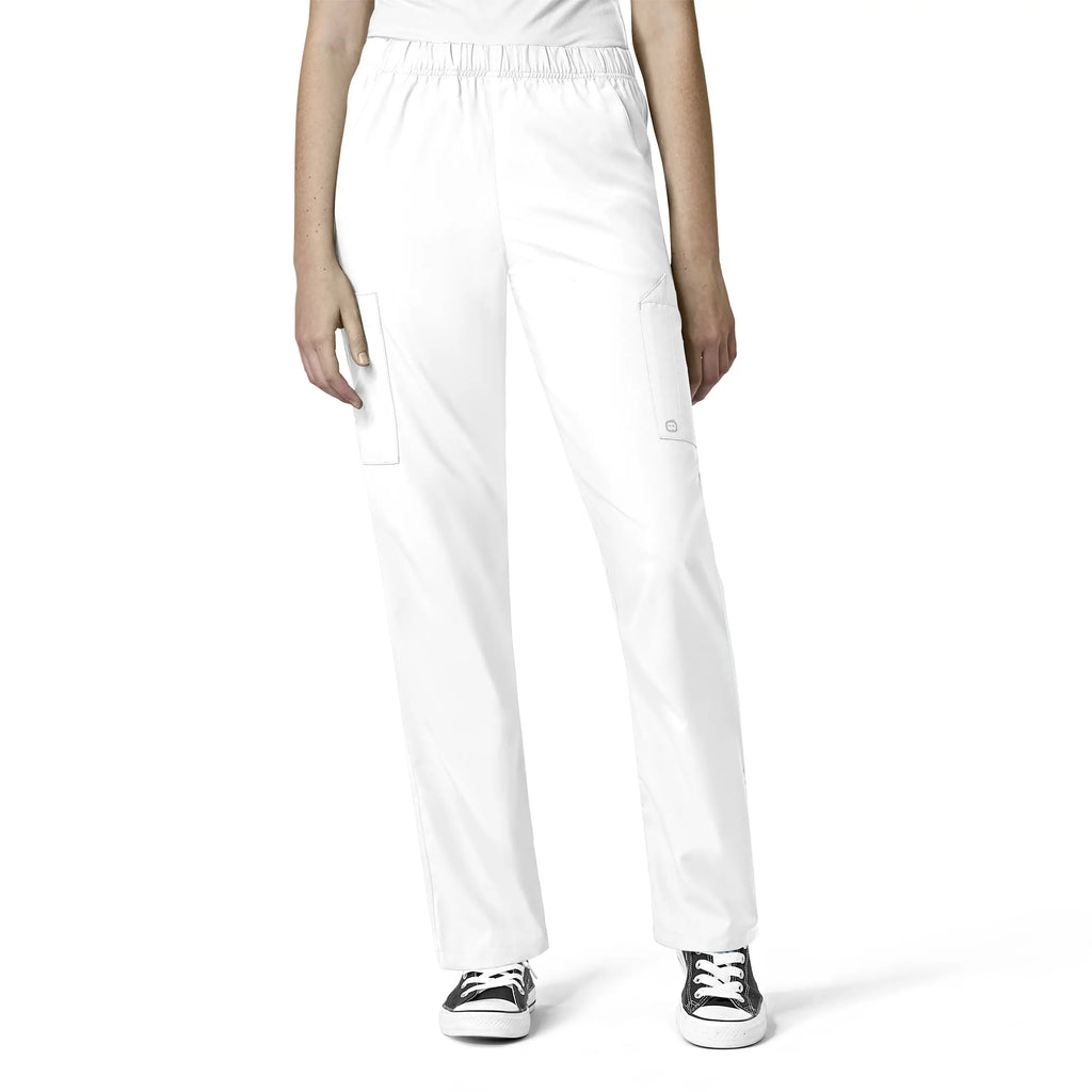 Wink Scrubs Unisex Multi-Cargo Scrub Pant White | scrub-supply.com