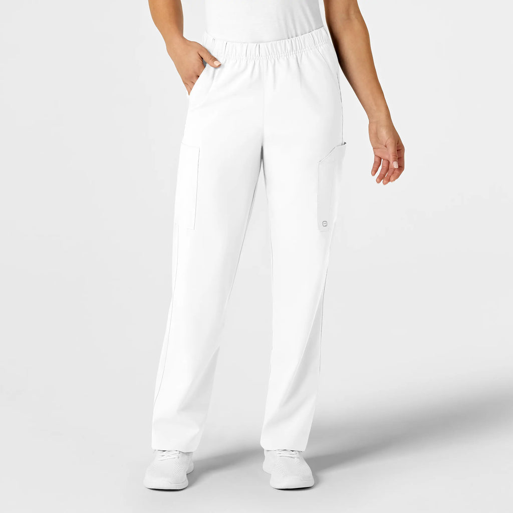 Wink Scrubs Unisex Multi-Cargo Scrub Pant White | scrub-supply.com