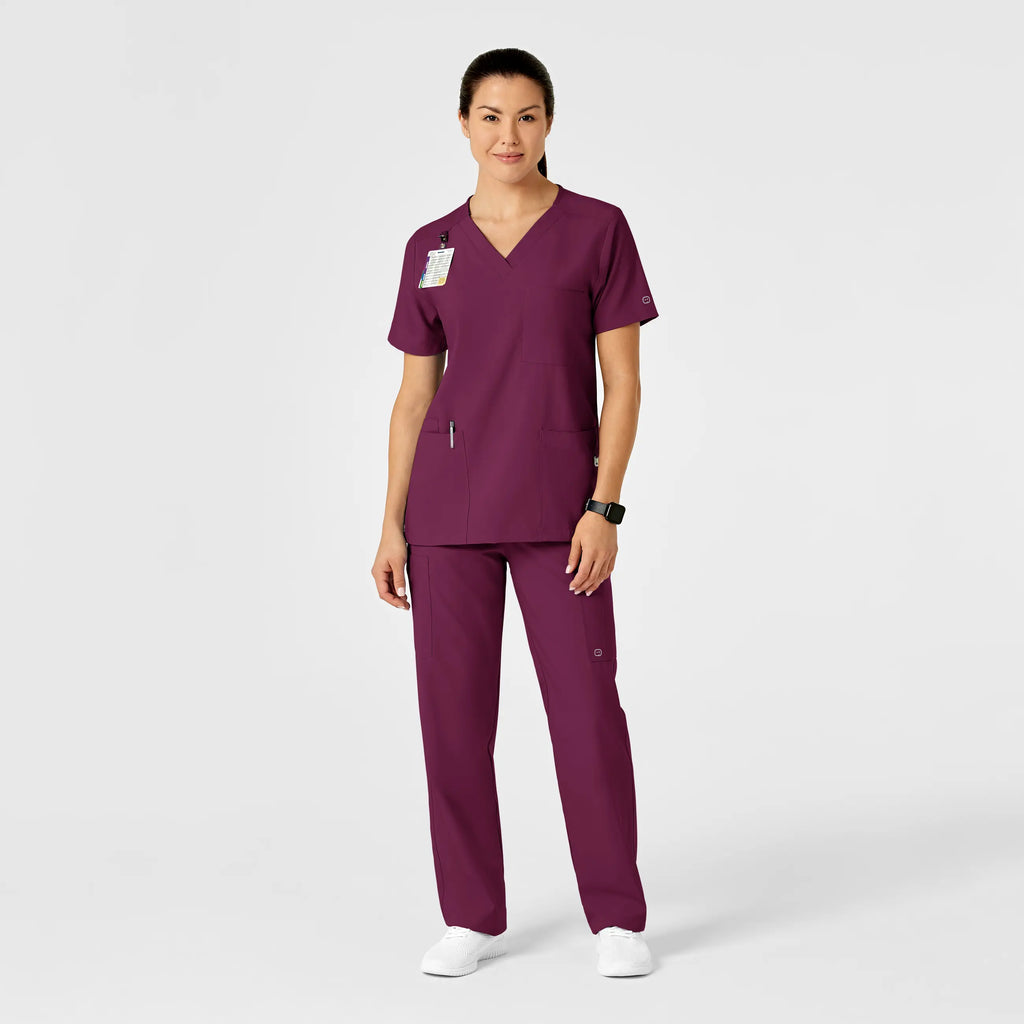 Wink Scrubs Unisex Multi-Cargo Scrub Pant Wine | scrub-supply.com