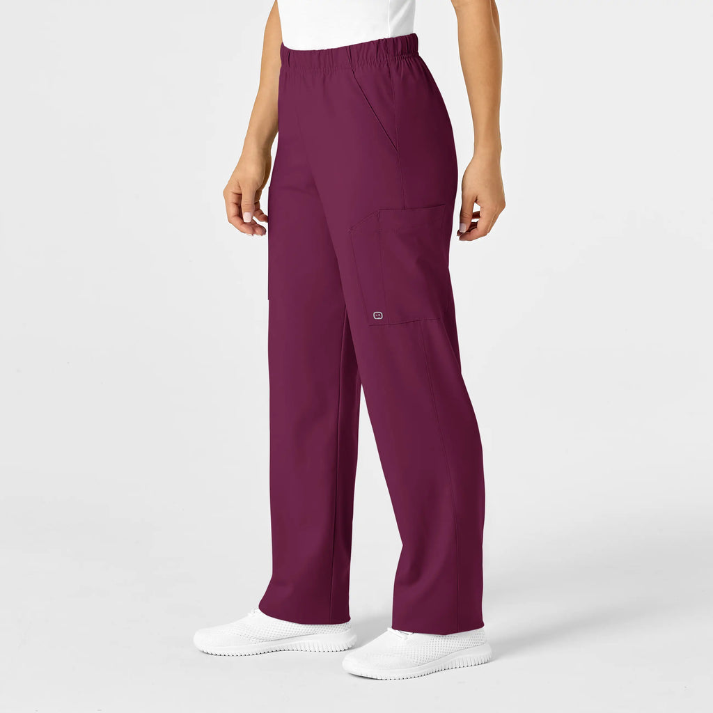 Wink Scrubs Unisex Multi-Cargo Scrub Pant Wine | scrub-supply.com