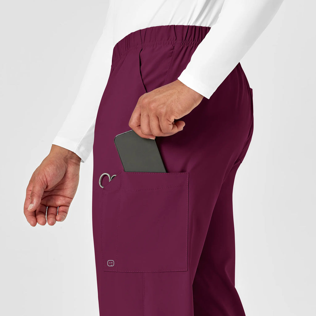 Wink Scrubs Unisex Multi-Cargo Scrub Pant Wine | scrub-supply.com