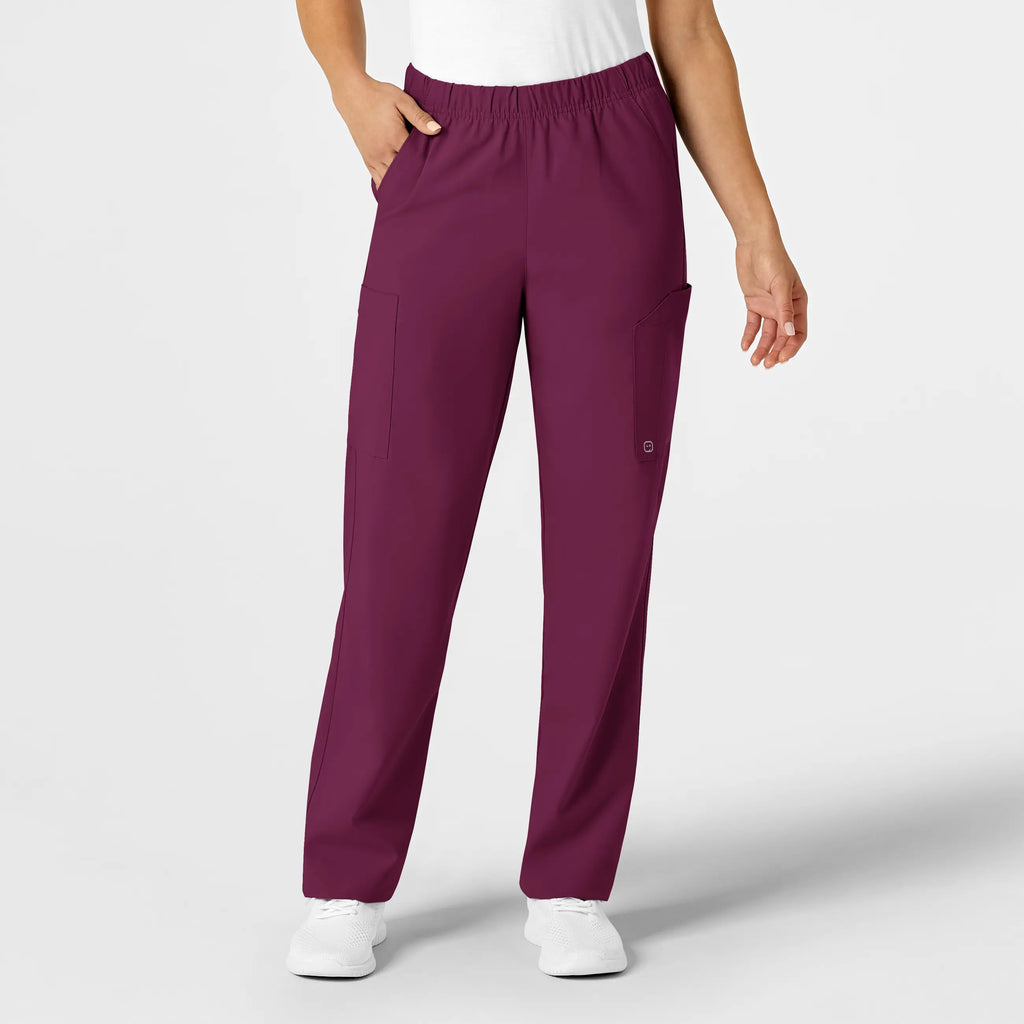 Wink Scrubs Unisex Multi-Cargo Scrub Pant Wine | scrub-supply.com