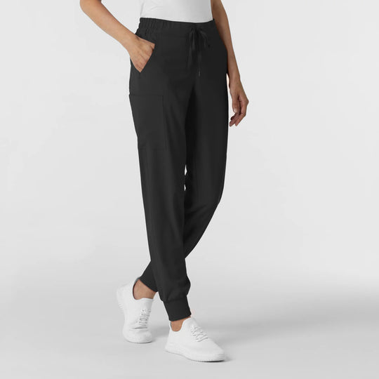 Wink Scrubs Women's Jogger Scrub Pant Black | scrub-supply.com