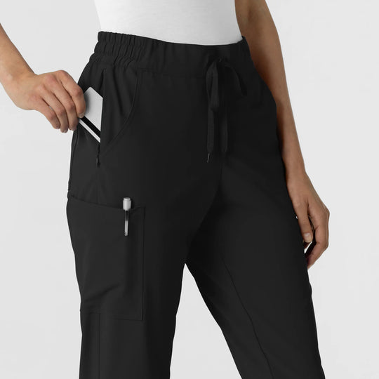 Wink Scrubs Women's Jogger Scrub Pant Black | scrub-supply.com