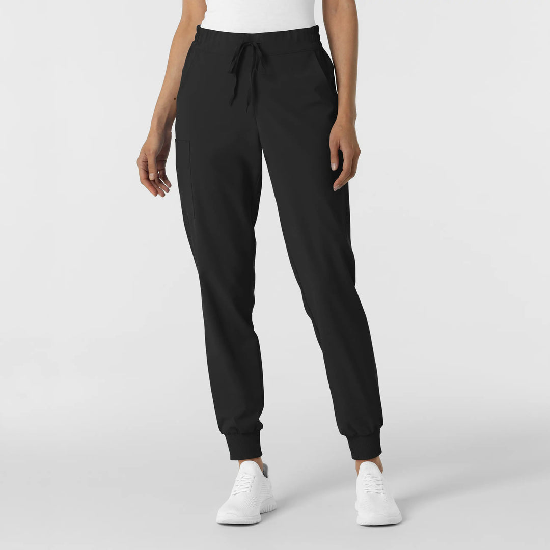 Wink Scrubs Women's Jogger Scrub Pant Black | scrub-supply.com